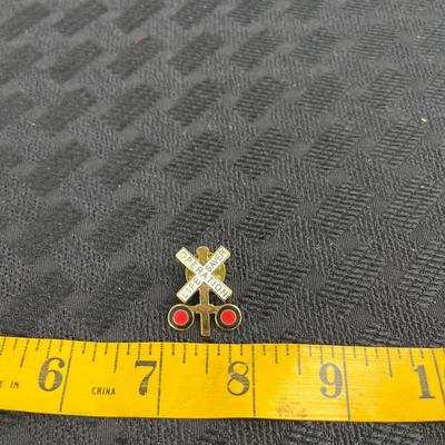 Vintage Operation lifesaver railroad crossing pins
