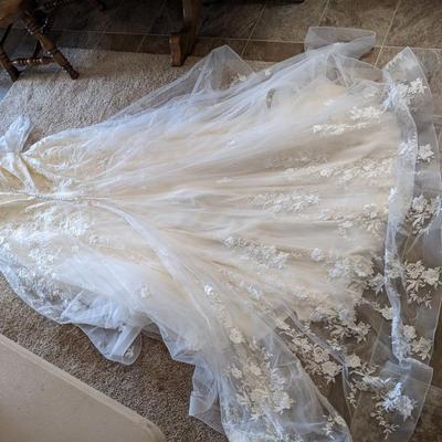 Well Made Size 24 Wedding Gown (on a clean floor)