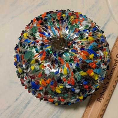Glass Ball Pebbled Confetti Garden Globe Sphere