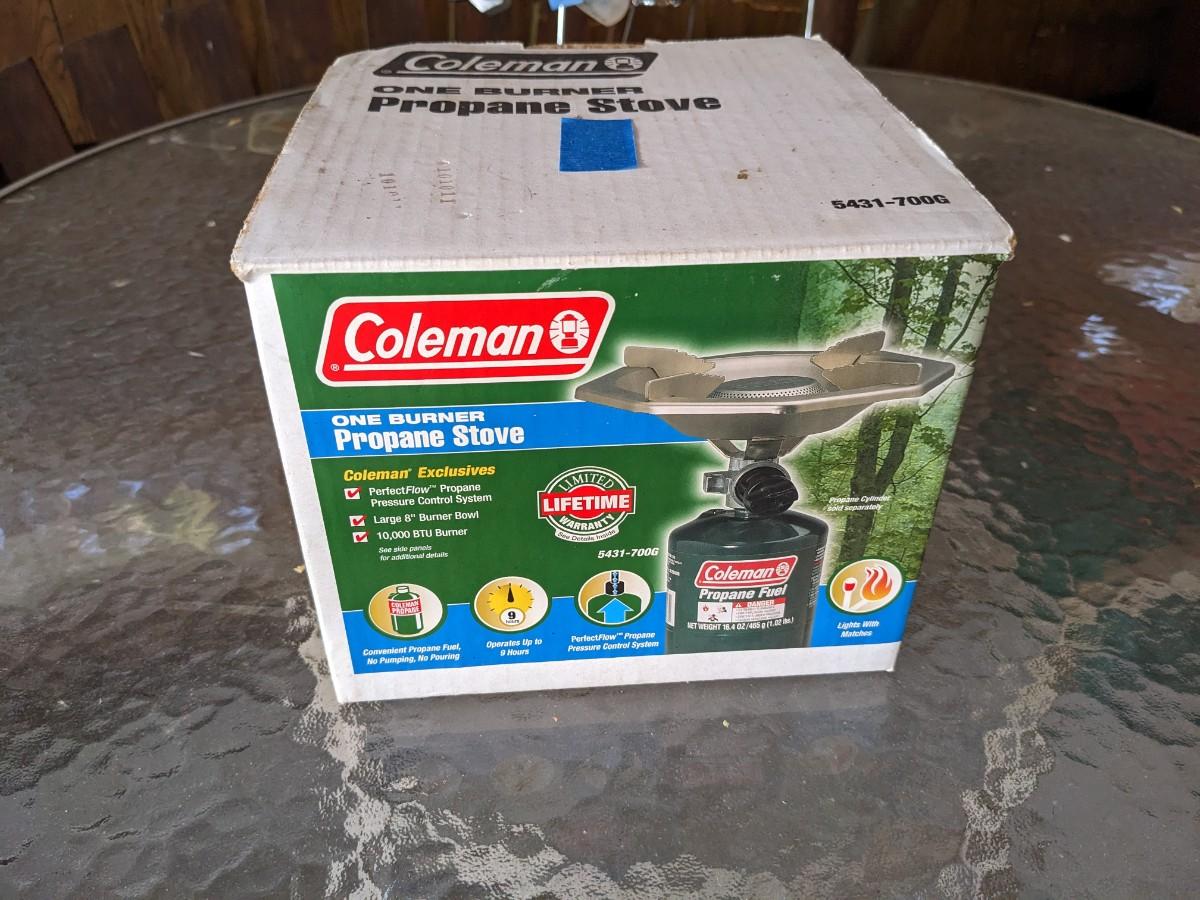 New One Burner Coleman Propane Stove