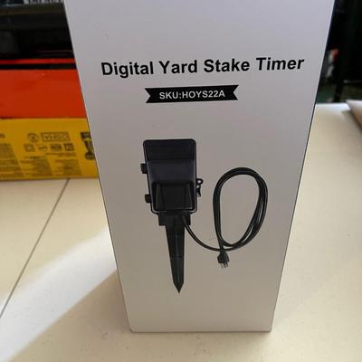 New in Box Digital yard stake timer