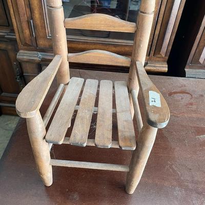 Small Wooden Chair - Lot 21
