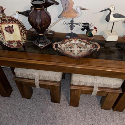 Table with 2 Stools - Lot 58