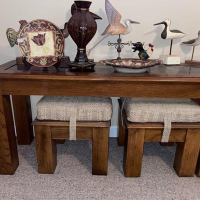 Table with 2 Stools - Lot 58