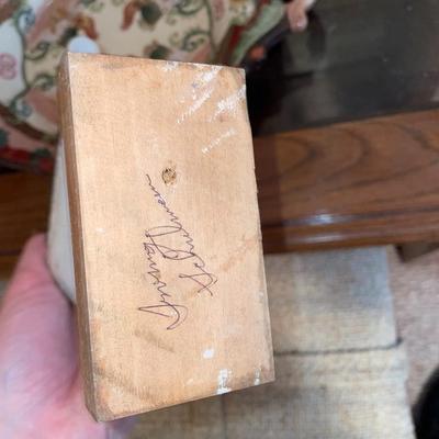 Signed Wooden Bird on a Stand - Lot 60