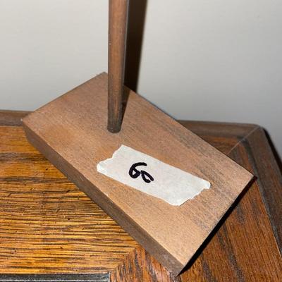 Signed Wooden Bird on a Stand - Lot 60