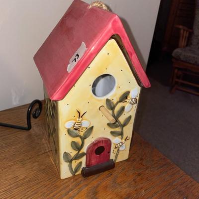 Ceramic Painted Bird House - Lot 73