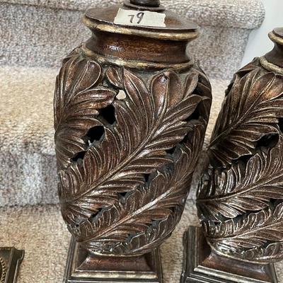 Three Lamps no shades - Lot 79