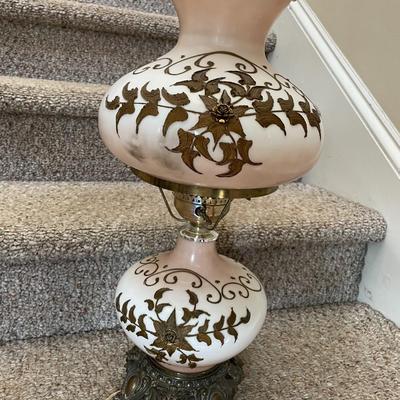 Glass Lamp with Glass Ruffle Shade - Lot 91