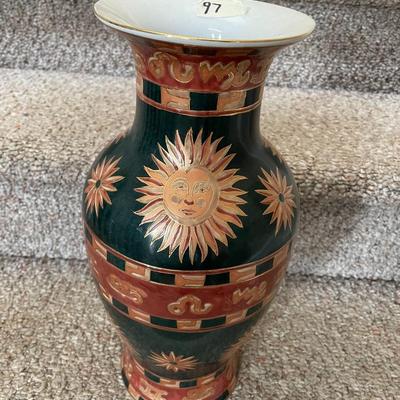 Oklahoma Importing Company Sun with Face Vase - Lot 97