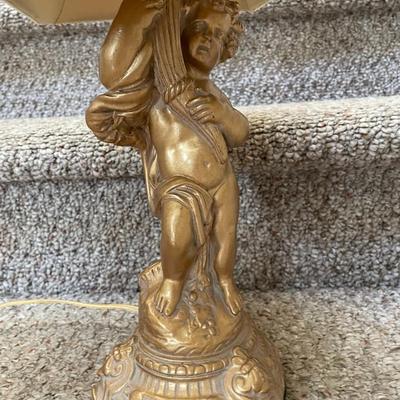 Roman Style Lamp Base with Shade - Lot 103