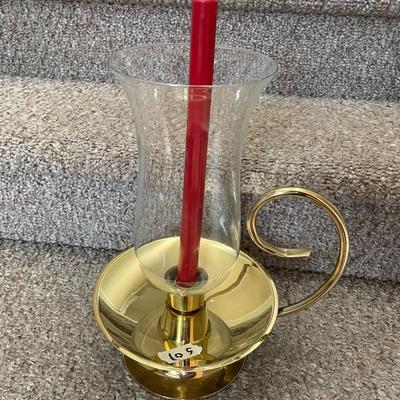 Baldwin Brass Candlestick with Globe and Hande - Lot 105