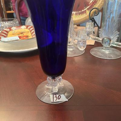 Cobalt Blue Vase - Lot 130