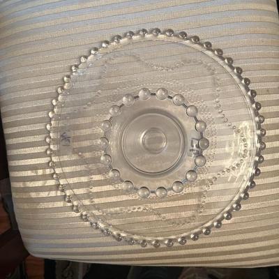 Round Glass Cake Plate - Lot 136
