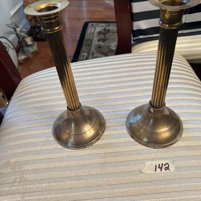 Pair of Silver Plate Candlesticks - Lot 142