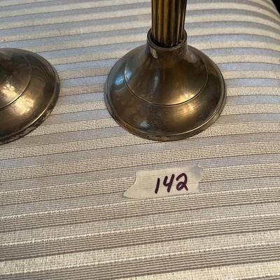 Pair of Silver Plate Candlesticks - Lot 142