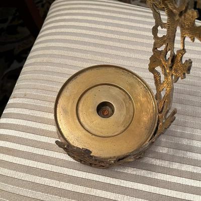 Large Metal Candle holder with Glass Globe - Lot 150