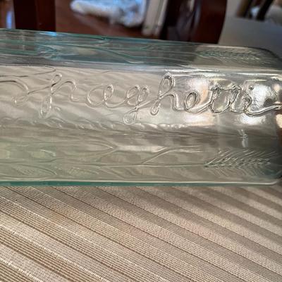 Green Glass Canister with Cork Lid - Lot 154