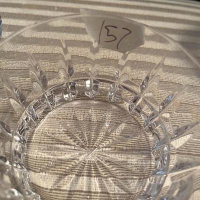 6 Pieces Glass including 2 Candlesticks, 1 bowl - Lot 157