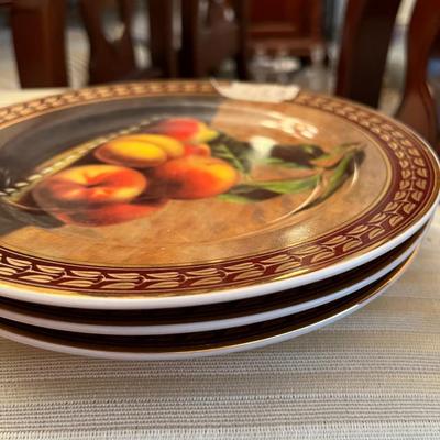 Set of 3 Plates with Fruit Motif - Lot 159