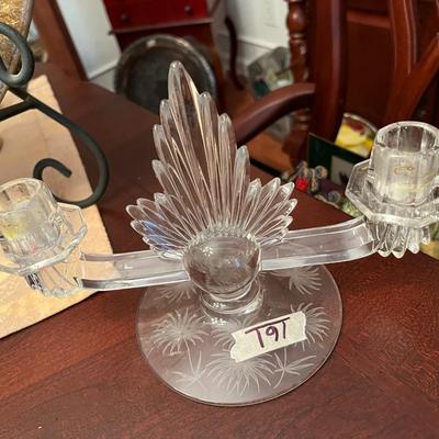 Pair of Vintage Glass Candlesticks - Lot 161