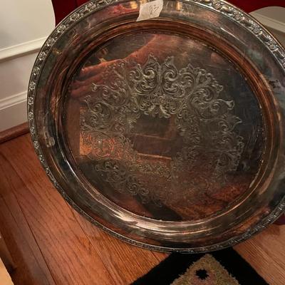 Silver Plate Round Platter - Lot 163