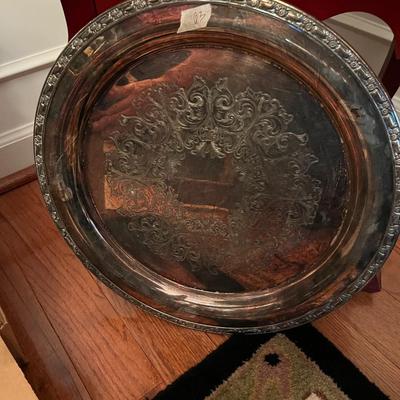 Silver Plate Round Platter - Lot 163