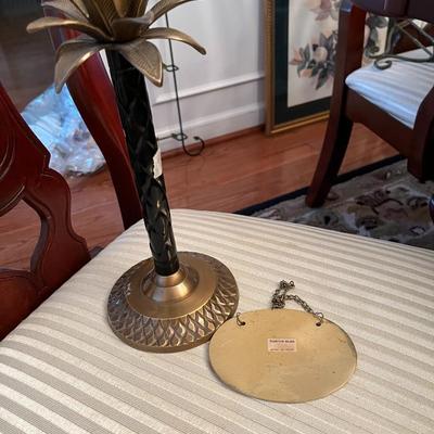 Candlestick and Brass Welcome Sign - Lot 169