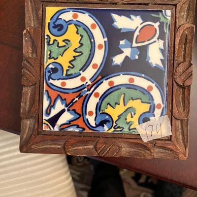 Wood and Tile Hot Plate - Lot 174