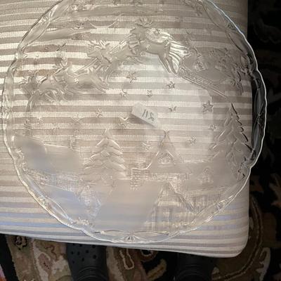 Glass Christmas Platter - Lot 211