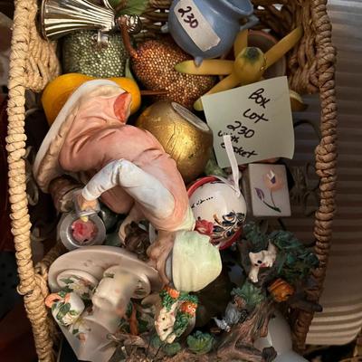 Box Lot with Basket - Lot 230