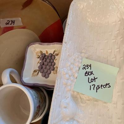 Box Lot - Mugs Plates etc - Lot 234