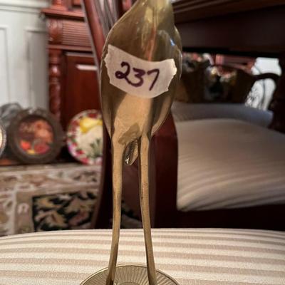 Vintage Brass Crane Egret Lot 237