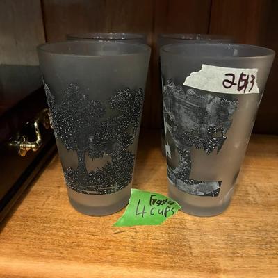 4 Frosted Glasses - Lot 253
