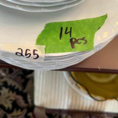 14 Pieces of White China - Lot 255