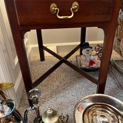 Wooden Table with Drawer - Lot 256
