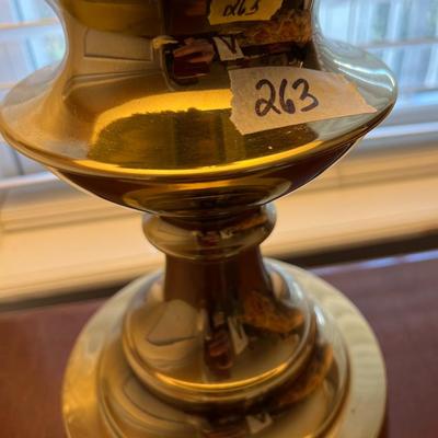Brass Lamp with Shade - Lot 263