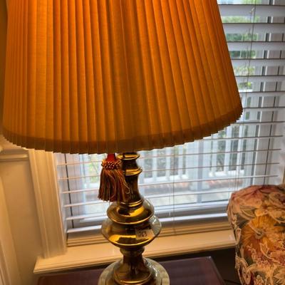 Brass Lamp with Shade - Lot 263