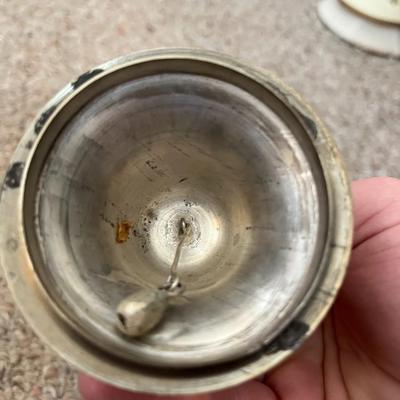 4 Piece Set Tea Pot Lid Bell Sugar Creamer Stacked - Lot 271