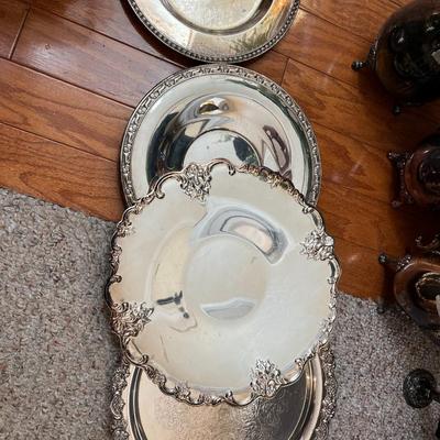 3 Silver Plate Platters - Lot 273