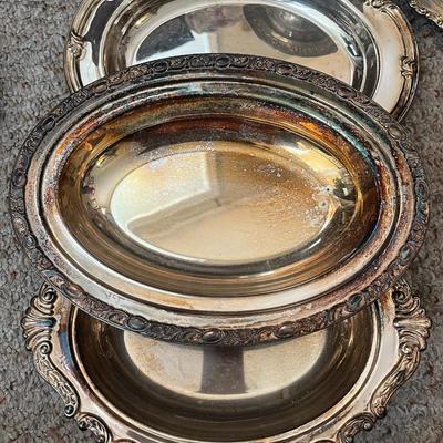 3 Silver Plate Platters - Lot 274