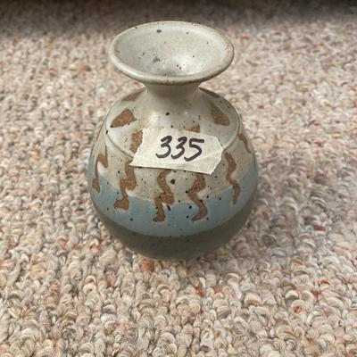 Signed Pottery Vase - Lot 335