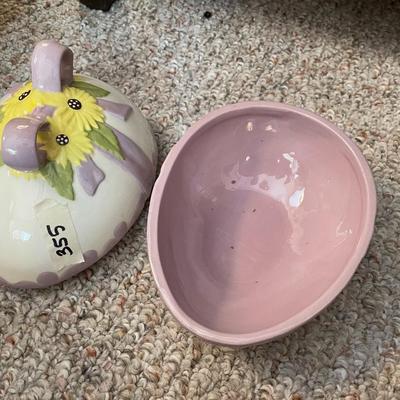 Covered Egg Dish - Lot 355