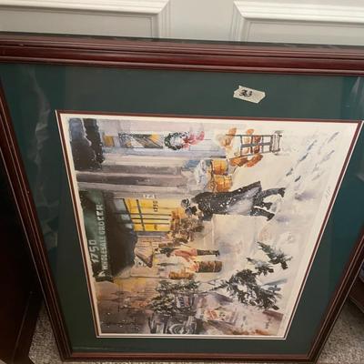 Framed and Matted Street Scene Print - Lot 363