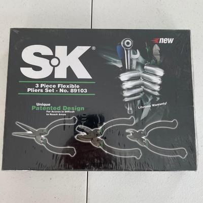 SK 3 piece flexible plier set - NEW #89103