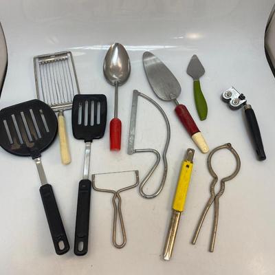 Vintage Lot of Various Kitchen Utensil Serving Pieces Gadgets