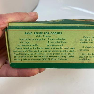 Vintage Combination Cookie Maker Cake Decorator Metal Press in Box