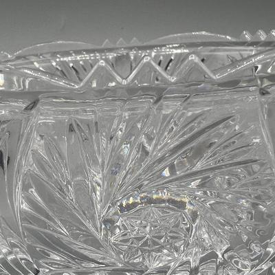 Vintage Cut Crystal Cut Glass Footed Compote Displayable Dish