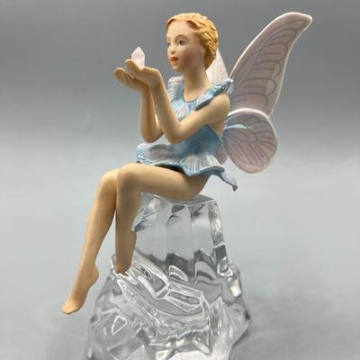 Vintage Franklin Mint Enchanted Crystal Fairy Porcelain Figurine