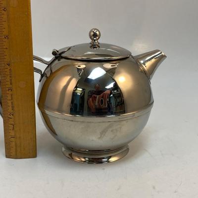 Vintage Olde Hall Midcentury Stainless Steel Teapot